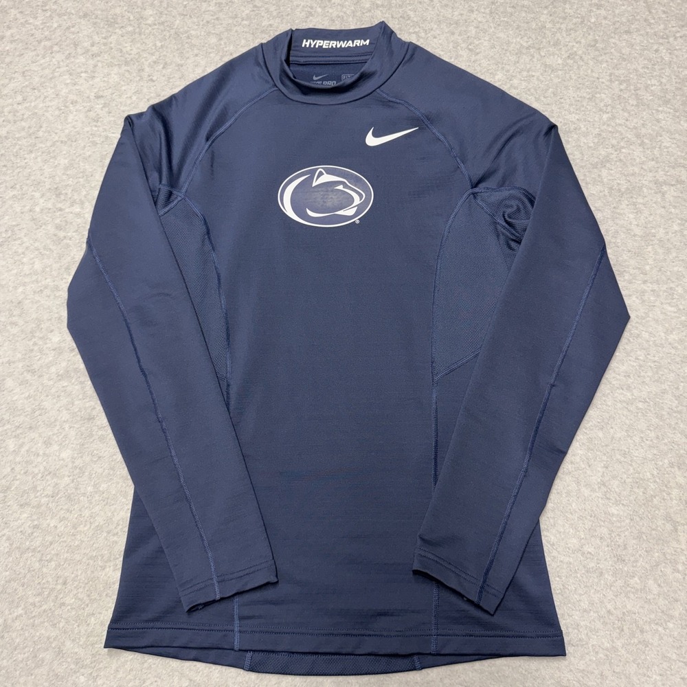 Penn State Nittany Lions Shirt Mens Small Blue NCAA Football Nike Hyperwarm Pro